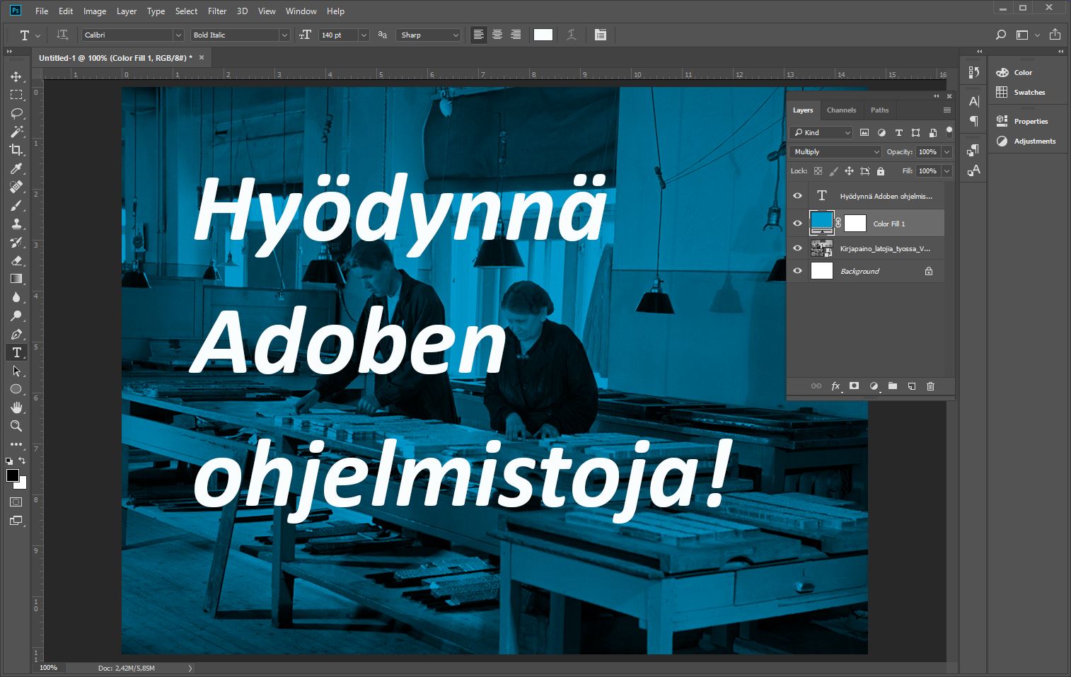 Kuvakaappaus Photoshopista