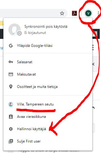 Ruudunkaappaus siitä mistä uuden käyttäjän lisääminen onnistuu.