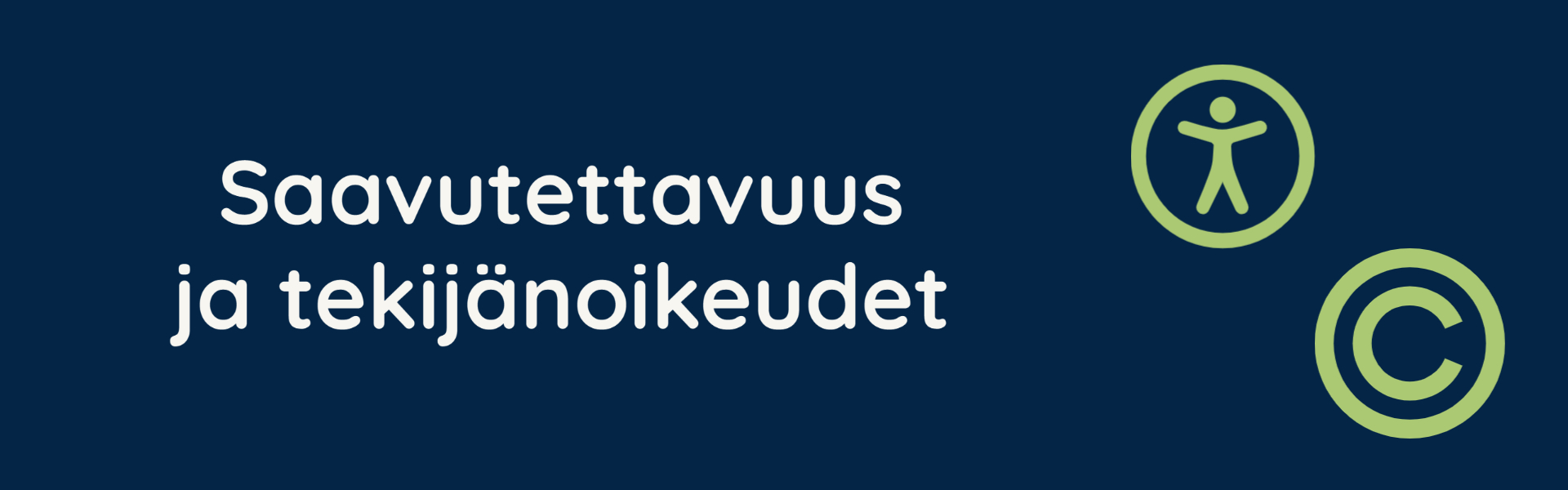 Saavutettavuus ja tekijänoikeudet