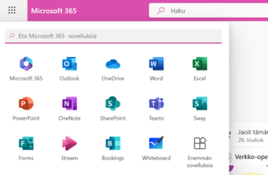 O365-sovellusnäkymä 