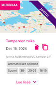 Tampereen Taika Seppo-pelinkansilehti.