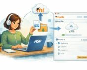 Moodle-näkymä, jossa H5P-sisältö ladataan kurssille.