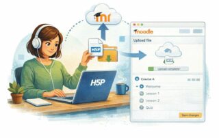 Moodle-näkymä, jossa H5P-sisältö ladataan kurssille.
